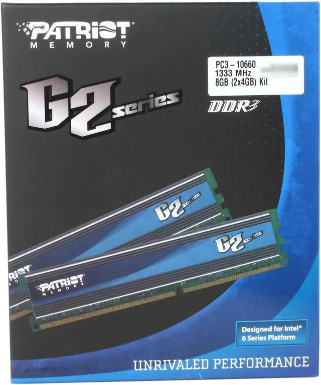 Alt view image 3 of 3 - Patriot Gamer 2 Series 8GB (2 x 4GB) DDR3 1333 (PC3 10666) Desktop Memory Model PGD38G1333ELK