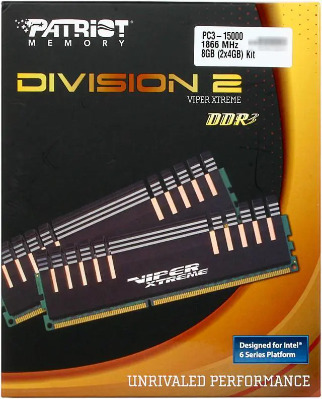Alt view image 3 of 3 - Patriot Viper Xtreme 8GB (2 x 4GB) DDR3 1866 (PC3 15000) Desktop Memory Model PXD38G1866ELK