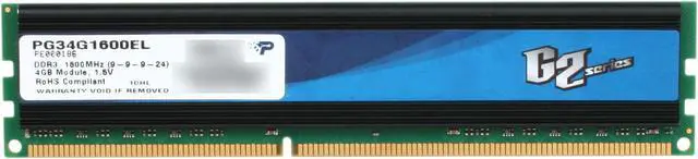 Alt view image 2 of 3 - Patriot Gamer 2 Series 4GB DDR3 1600 (PC3 12800) Desktop Memory Model PG34G1600EL