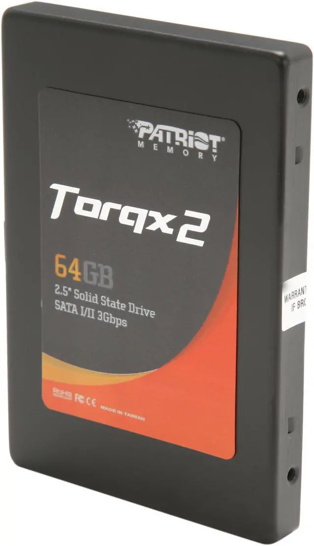 Main image of Patriot Torqx 2 2.5" 64GB SATA II Internal Solid State Drive (SSD) PT264GS25SSDR