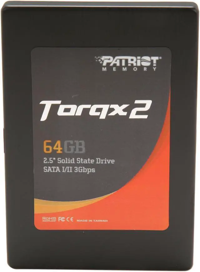 Alt view image 2 of 5 - Patriot Torqx 2 2.5" 64GB SATA II Internal Solid State Drive (SSD) PT264GS25SSDR