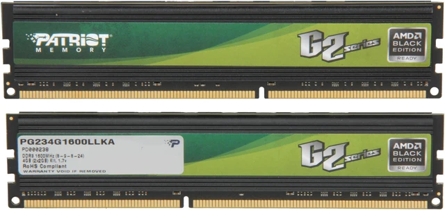 Patriot Gamer 2 Series 4GB (2 x 2GB) DDR3 1600 (PC3 12800) Desktop
