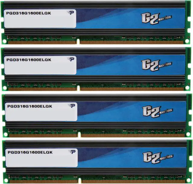 Alt view image 2 of 3 - Patriot Extreme Performance 16GB (4 x 4GB) DDR3 1600 (PC3 12800) Desktop Memory Model PGD316G1600ELQK