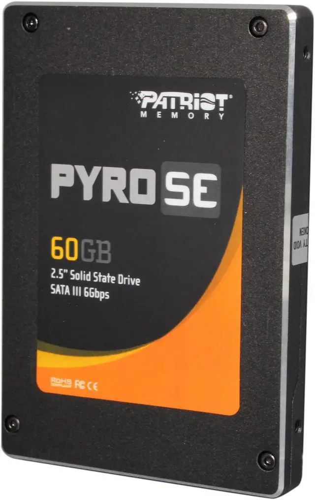 Alt view image 2 of 6 - Patriot Pyro SE 2.5" 60GB SATA III MLC Internal Solid State Drive (SSD) PPSE60GS25SSDR