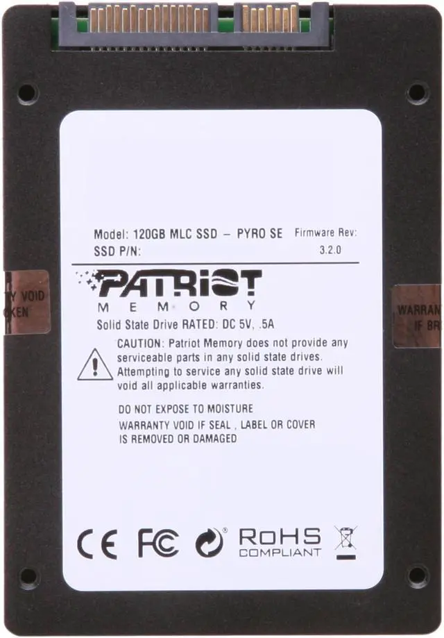 Alt view image 5 of 5 - Patriot Pyro SE 2.5" 120GB SATA III MLC Internal Solid State Drive (SSD) PPSE120GS25SSDR