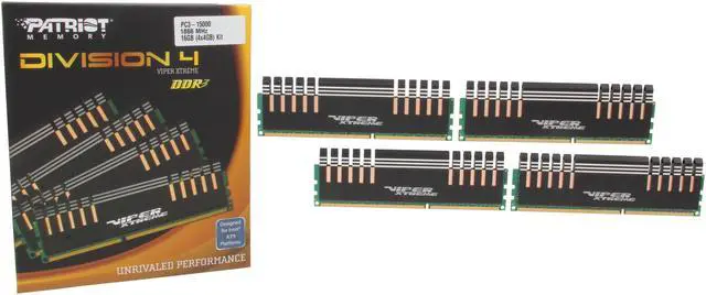 Alt view image 3 of 3 - Patriot Viper Xtreme Division 4 16GB (4 x 4GB) DDR3 1866 (PC3 15000) Desktop Memory Model PXQ316G1866ELQK