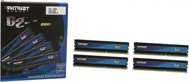 Alt view image 3 of 3 - Patriot G2 Series Division 4 32GB (4 x 8GB) DDR3 1333 (PC3 10666) Desktop Memory Model PGQ332G1333ELQK