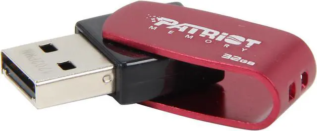 Alt view image 3 of 5 - Patriot Axle 32GB USB 2.0 Flash Drive (Red) PSF32GAUSB