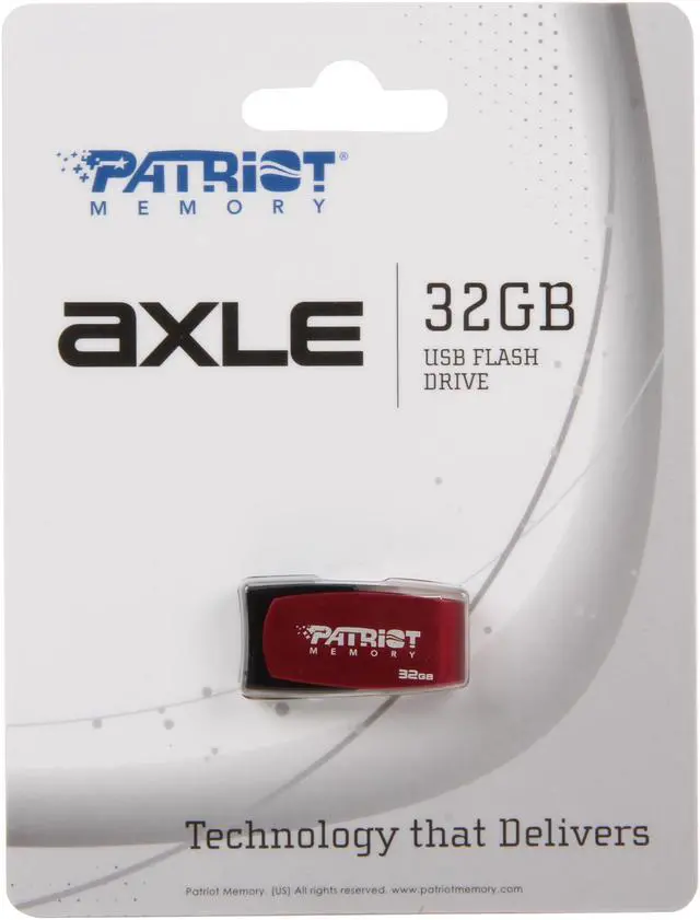 Alt view image 5 of 5 - Patriot Axle 32GB USB 2.0 Flash Drive (Red) PSF32GAUSB