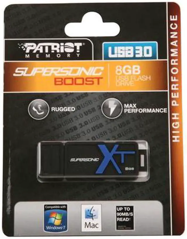 Alt view image 5 of 5 - Patriot Supersonic Boost XT 8GB USB 3.0 Flash Drive PEF8GSBUSB