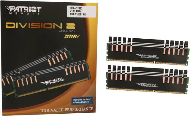 Alt view image 3 of 3 - Patriot Viper Xtreme Series, Division Viper 2 Edition 8GB (2 x 4GB) DDR3 2133 (PC3 17000) Desktop Memory Model PXD38G2133C11K