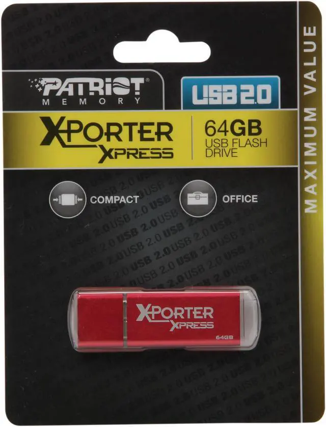 Alt view image 5 of 5 - Patriot Xporter Xpress 64GB USB 2.0 Flash Drive PSF64GXPXUSB