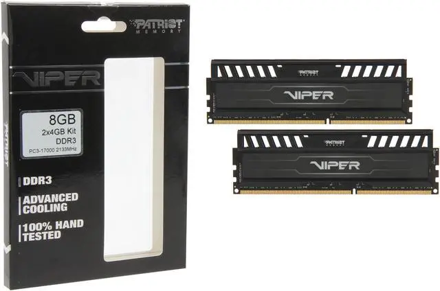 Alt view image 3 of 3 - Patriot Viper 3 8GB (2 x 4GB) DDR3 2133 (PC3 17000) Desktop Memory Model PV38G213C1K