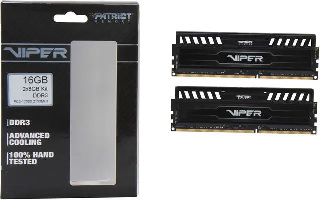 Alt view image 3 of 3 - Patriot Viper 3 16GB (2 x 8GB) DDR3 2133 (PC3 17000) Desktop Memory Model PV316G213C1K