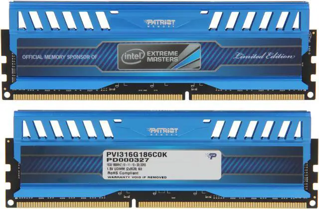 Alt view image 2 of 3 - Patriot Intel Extreme Master, Limited Edition 16GB (2 x 8GB) DDR3 1866 (PC3 15000) Desktop Memory Model PVI316G186C0K