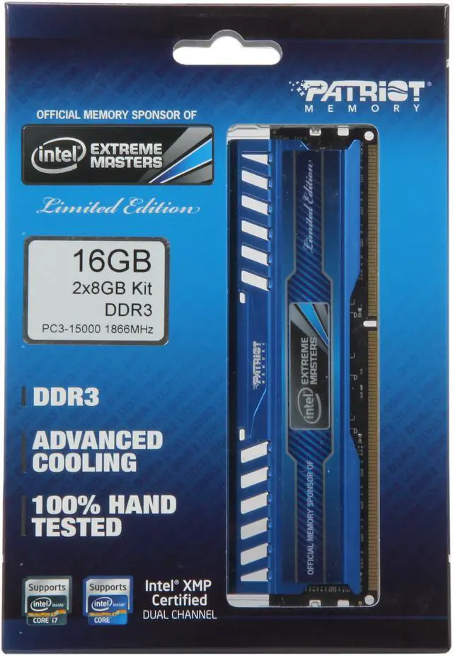 Alt view image 3 of 3 - Patriot Intel Extreme Master, Limited Edition 16GB (2 x 8GB) DDR3 1866 (PC3 15000) Desktop Memory Model PVI316G186C0K