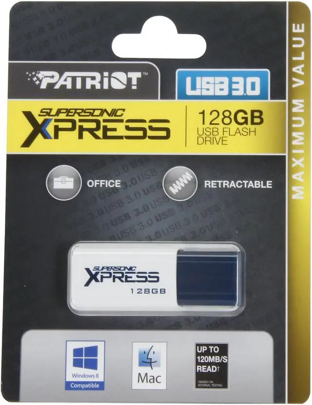Alt view image 5 of 5 - Patriot Supersonic Xpress 128GB USB 3.0 Flash Drive PSF128GXPUSB