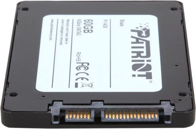 Alt view image 5 of 5 - Patriot Blaze 2.5" 60GB SATA III Internal Solid State Drive (SSD) PB60GS25SSDR