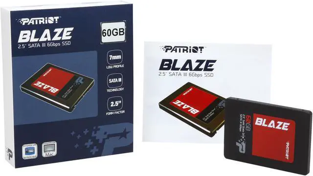 Alt view image 6 of 5 - Patriot Blaze 2.5" 60GB SATA III Internal Solid State Drive (SSD) PB60GS25SSDR
