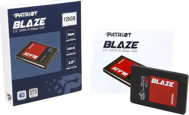 Alt view image 5 of 5 - Patriot Blaze 2.5" 120GB SATA III Internal Solid State Drive (SSD) PB120GS25SSDR