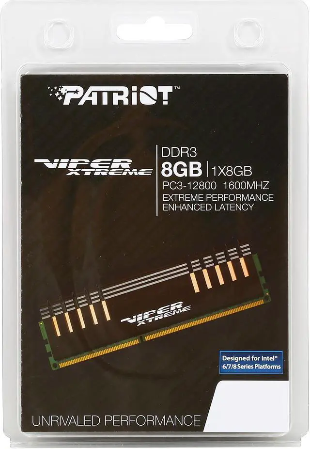 Alt view image 3 of 3 - Patriot Viper Xtreme 8GB DDR3 1600 (PC3 12800) Extreme Performance Memory Model PX38G1600C11