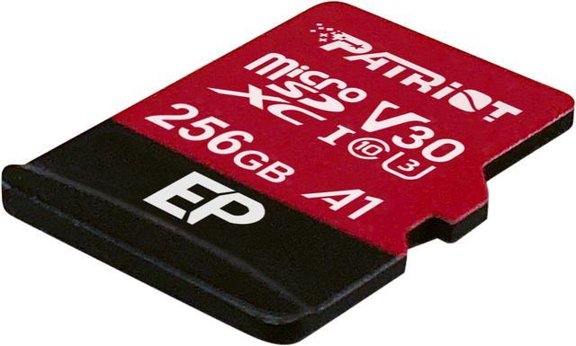 Patriot Memory 256GB EP Series MicroSDXC U3, A1, V30. 4K Memory Card with  Adapter, Reads 90MB/s, Writes 80MB/s - Newegg.com