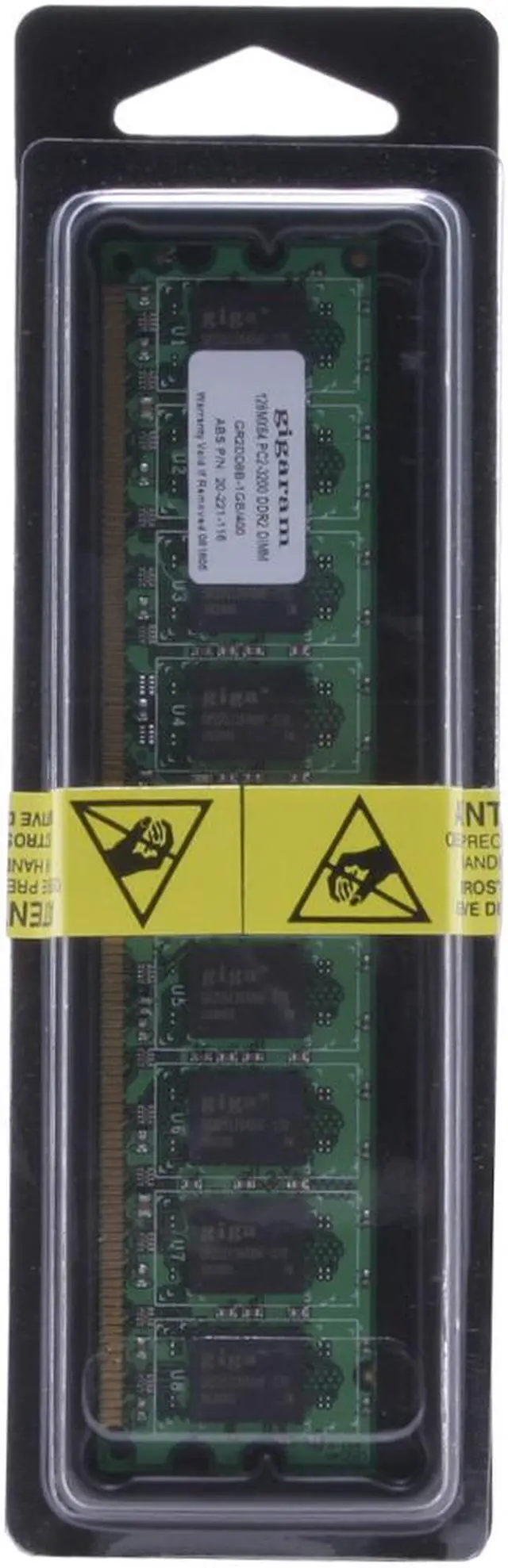 Alt view image 2 of 3 - gigaram 1GB DDR2 400 (PC2 3200) Desktop Memory Model GR2DD8B-1GB/400