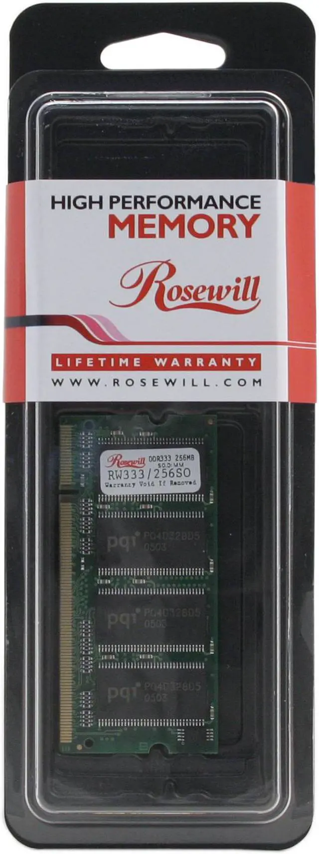 Main image of Rosewill 256MB 200-Pin DDR SO-DIMM DDR 333 (PC 2700) Laptop Memory Model RW333/256SO