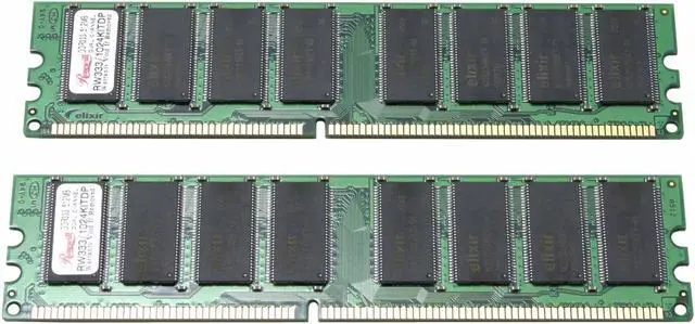 Alt view image 2 of 2 - Rosewill 1GB (2 x 512MB) DDR 333 (PC 2700) Dual Channel Kit Desktop Memory Model RW333/1024KITDP