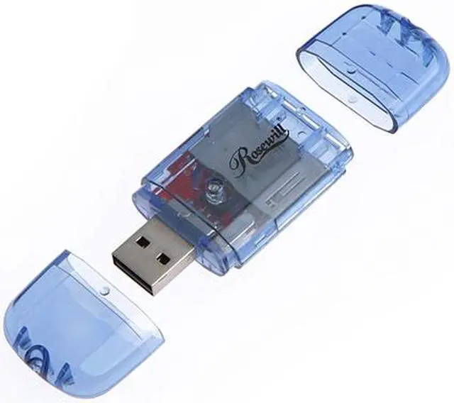Alt view image 2 of 3 - Rosewill RSD-CR106 Blue USB 2.0 External Single slot SD / MMC Card Reader
