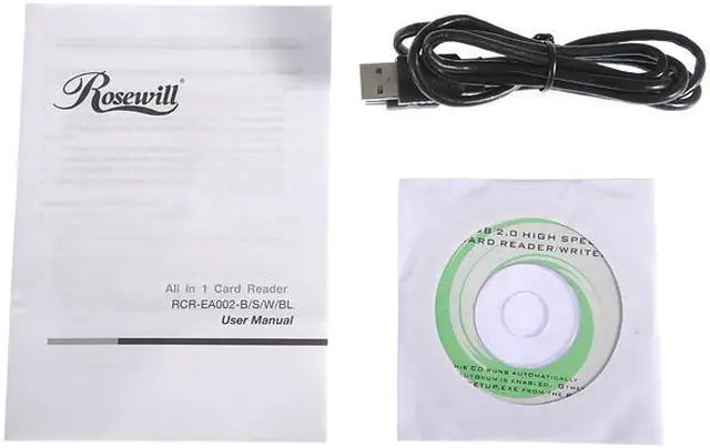 Alt view image 3 of 4 - Rosewill RCR-EA002W USB 2.0 Card Reader