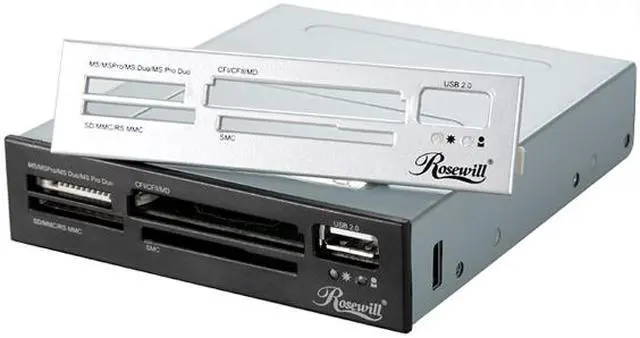 Main image of Rosewill RCR-IC001 - 3.5" Internal 40-in-1 Card Reader with USB 2.0 Port & Extra Silver Face Plate