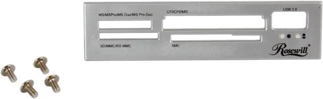 Alt view image 6 of 8 - Rosewill RCR-IC001 - 3.5" Internal 40-in-1 Card Reader with USB 2.0 Port & Extra Silver Face Plate