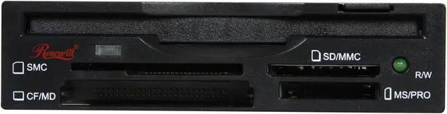 Alt view image 2 of 5 - Rosewill RCR-FD400 74-in-1 3.5" Internal USB 2.0 Card Reader w/ Floppy Drive