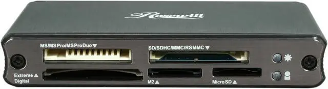 Alt view image 3 of 6 - Rosewill USB 2.0 External 74-in-1 Card Reader / Aluminum Body / Supports SDHC and SDXC / WINDOWS 7 Compatible