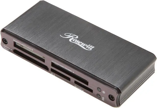 Main image of Rosewill USB 2.0 External 74-in-1 Card Reader / Aluminum Body / Supports SDHC and SDXC / WINDOWS 7 Compatible