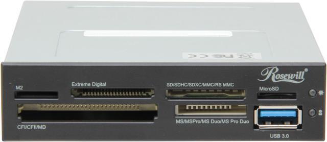 Alt view image 3 of 4 - Rosewill RDCR-11003 - 3.5" 74-in-1 Internal Card Reader with USB 3.0 Port