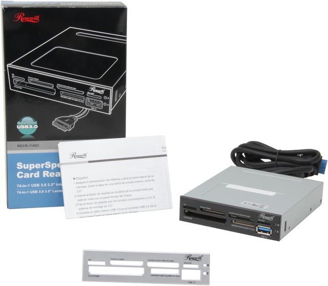 Alt view image 5 of 4 - Rosewill RDCR-11003 - 3.5" 74-in-1 Internal Card Reader with USB 3.0 Port