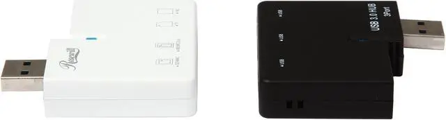 Alt view image 4 of 7 - Rosewill RCRC-200-U3 - Card Reader - Reads SD / SDHC / SDXC / MS / MMC / M2 / T-Flash Memory Cards, Plus 3-Port USB 3.0 Hub & Connection to Computer