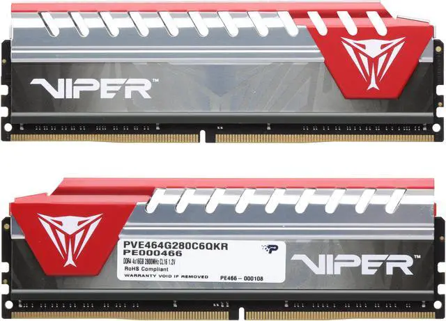 Alt view image 2 of 3 - Patriot Viper Elite 64GB (4 x 16GB) DDR4 2800 (PC4 22400) Desktop Memory Model PVE464G280C6QKR