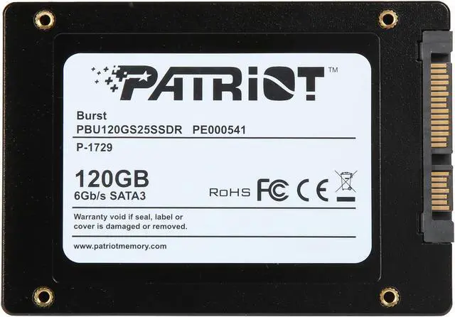 Alt view image 5 of 8 - Patriot Burst 2.5" 120GB SATA III Internal Solid State Drive (SSD) PBU120GS25SSDR