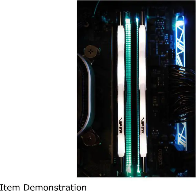 Alt view image 6 of 7 - Patriot Viper LED 16GB (2 x 8GB) DDR4 3600MHz DRAM (Desktop Memory) CL16 1.35V White DIMM (288-pin) Extreme Performance PVLW416G360C6K (Intel XMP, AMD Ryzen)