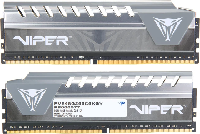 Alt view image 2 of 3 - Patriot Viper Elite 8GB (2 x 4GB) DDR4 2666 (PC4 21300) Desktop Memory Model PVE48G266C6KGY