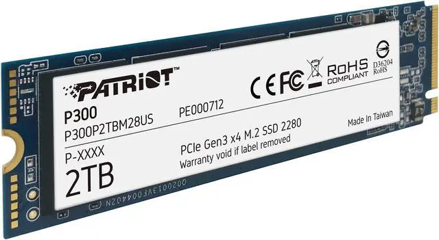 Patriot P300 M.2 2280 2TB PCIe Gen3 x4, NVMe 1.3 Internal