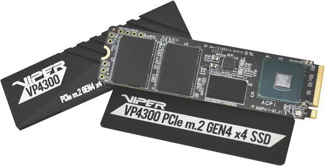 Alt view image 4 of 5 - Patriot Viper VP4300 1TB M.2 Gen4 NVMe SSD – DRAM Cache, Heatsink, 7400MB/s, PCIe 4.0 x4 Internal Solid State Drive VP4300-1TBM28H