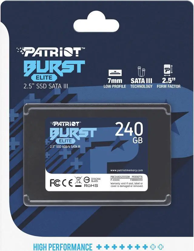 Alt view image 6 of 8 - Patriot Burst Elite 2.5" 240GB SATA III TLC Internal Solid State Drive (SSD) PBE240GS25SSDR