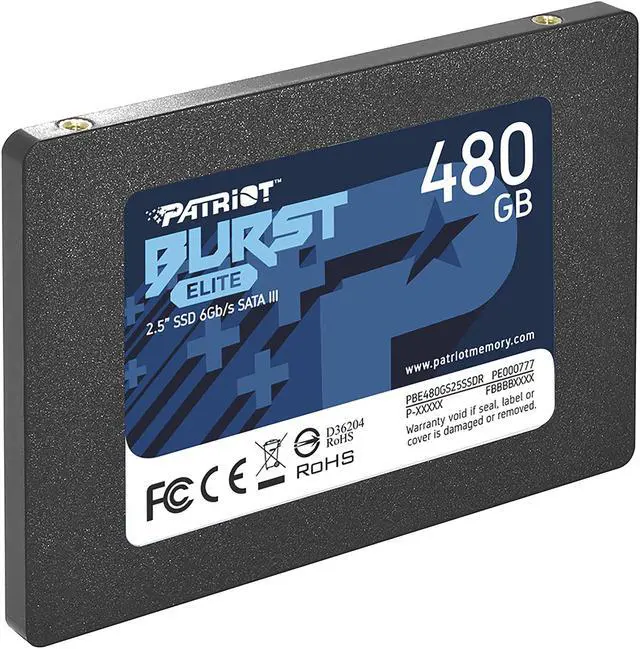 Alt view image 3 of 8 - Patriot Burst Elite 2.5" 480GB SATA III TLC Internal Solid State Drive (SSD) PBE480GS25SSDR