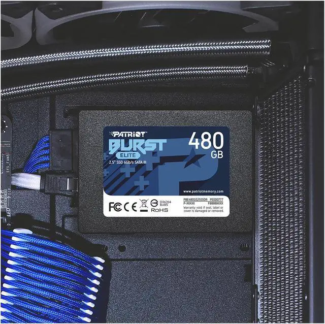 Alt view image 5 of 8 - Patriot Burst Elite 2.5" 480GB SATA III TLC Internal Solid State Drive (SSD) PBE480GS25SSDR