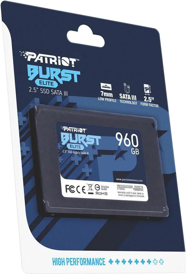Alt view image 8 of 8 - Patriot Burst Elite 2.5" 960GB SATA III Internal Solid State Drive (SSD) PBE960GS25SSDR