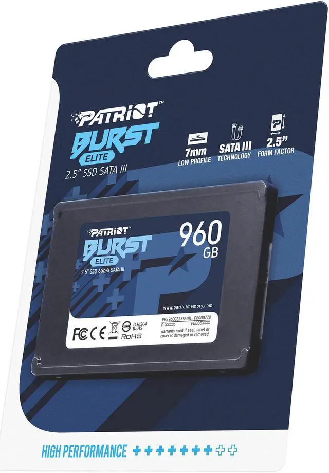Alt view image 7 of 8 - Patriot Burst Elite 2.5" 960GB SATA III Internal Solid State Drive (SSD) PBE960GS25SSDR
